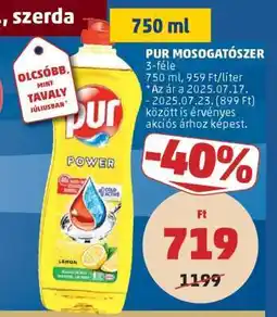 PENNY PUR Mosogatószer ajánlat