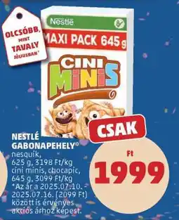 PENNY NESTLÉ Gabonapehely ajánlat