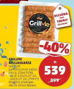 PENNY GrillMe grillkolbász ajánlat