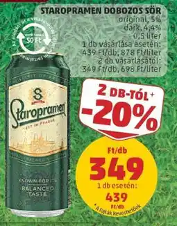 PENNY Staropramen dobozos sör ajánlat
