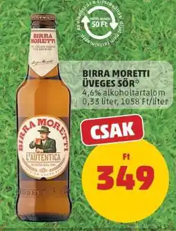 PENNY BIRRA MORETTI ÜVEGES SÖR ajánlat