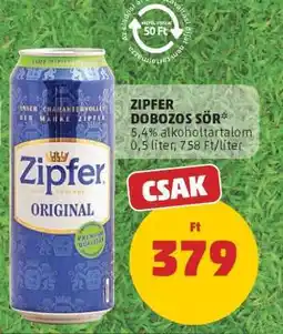 PENNY ZIPFER DOBOZOS SÖR ajánlat