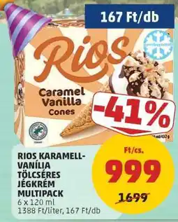 PENNY RIOS KARAMELL-VANÍLIA TÖLCSÉRES JÉGKRÉM MULTIPACK ajánlat