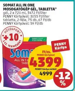 PENNY Somat All in One Mosogatógép Gel, Tabletta ajánlat