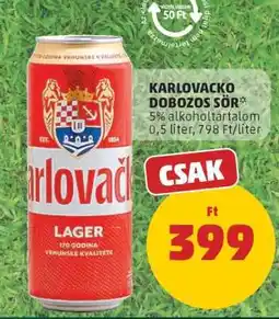 PENNY Karlovacko Dobozos Sör ajánlat