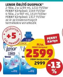 PENNY Lenor Öblítő Duopack ajánlat
