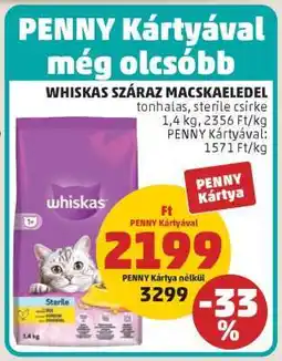 PENNY Whiskas száraz macskaeledel ajánlat