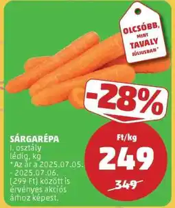 PENNY Sárgarépa ajánlat