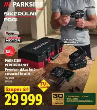 Parkside Performance Premium akkus fúró-csavarozó készlet