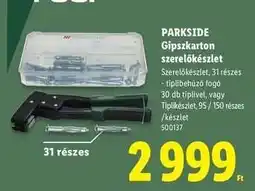 Lidl PARKSIDE Gipszkarton szerelőkészlet ajánlat