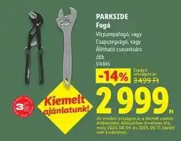 Lidl PARKSIDE Fogó ajánlat