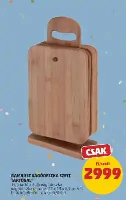 PENNY Bambusz vágódeszka szett tartóval ajánlat