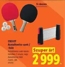 Lidl CRIVIT Asztalitenisz-szett / -háló ajánlat