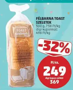 PENNY Félbarna Toast Szeletek ajánlat