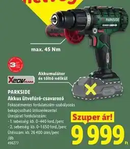 Lidl PARKSIDE ajánlat