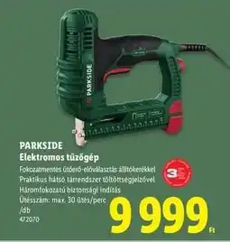 Lidl PARKSIDE Elektromos tűzőgép ajánlat