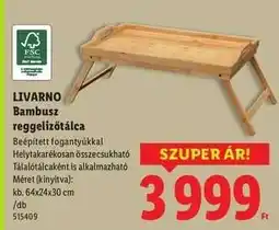 Lidl LIVARNO Bambusz reggelizőtálca ajánlat