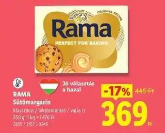 Lidl RAMA Sütőmargarin ajánlat
