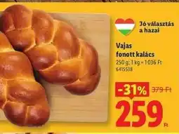 Lidl Vajas fonott kalács ajánlat