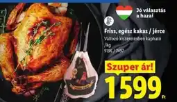 Lidl Friss, egész kakas / jérce ajánlat