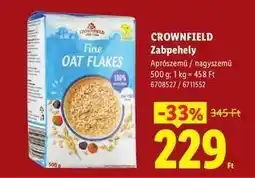 Lidl CROWNFIELD Zabpehely ajánlat