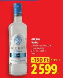 Lidl Gieroy Vodka ajánlat