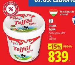 Lidl Pilos Tejföl ajánlat