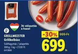 Lidl GRILLMEISTER Grillkolbász ajánlat
