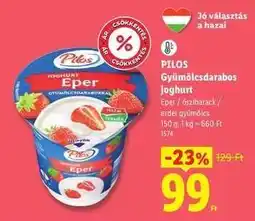 Lidl PILOS Gyümölcsdarabos joghurt ajánlat