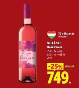 Lidl Villányi Rosé Cuvée ajánlat