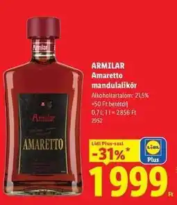 Lidl Armilar Amaretto mandulalikőr ajánlat