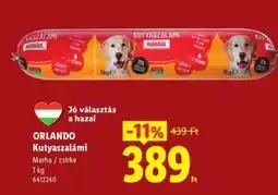 Lidl ORLANDO Kutyaszalámi ajánlat