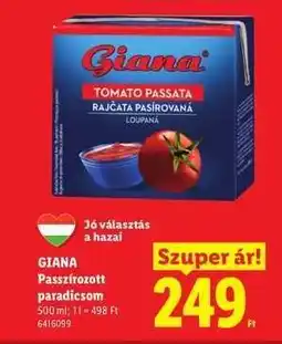 Lidl GIANA Passzírozott paradicsom ajánlat