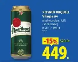 Lidl Pilsner Urquell ajánlat