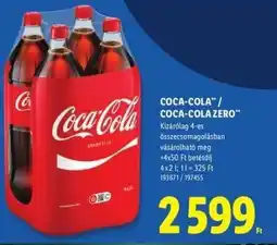 Lidl COCA-COLA / COCA-COLA ZERO ajánlat