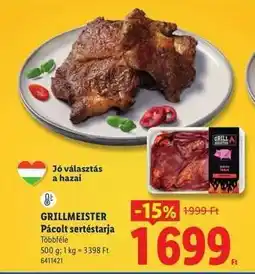 Lidl GRILLMEISTER Pácolt sertéstarja ajánlat