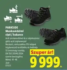 Lidl PARKSIDE Munkavédelmi cipő / bakancs ajánlat