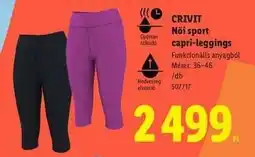 Lidl CRIVIT Női sport capri-leggings ajánlat