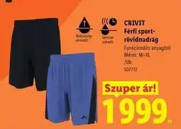 Lidl CRIVIT Férfi sport rövidnadrág ajánlat