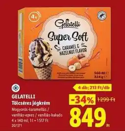 Lidl GELATELLI Tölcséres jégkrém ajánlat