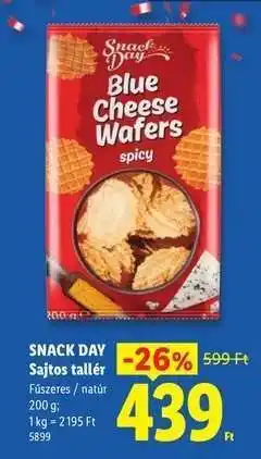 Lidl SNACK DAY Sajtos tallér ajánlat