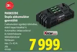 Lidl Parkside Dupla akkumulátor gyorstöltő ajánlat