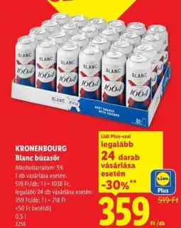 Lidl KRONENBOURG Blanc búzasör ajánlat