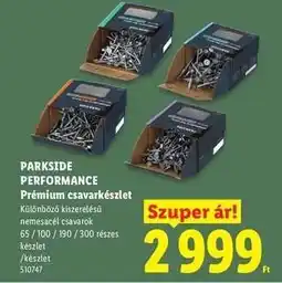 Lidl PARKSIDE PERFORMANCE Prémium csavarkészlet ajánlat