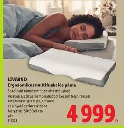 Lidl LIVARNO Ergonomikus multifunkciós párna ajánlat