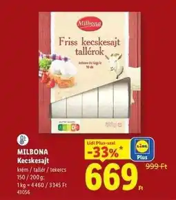 Lidl MILBONA Kecskesajt ajánlat