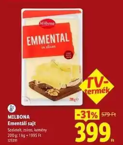Lidl MILBONA Ementáli sajt ajánlat