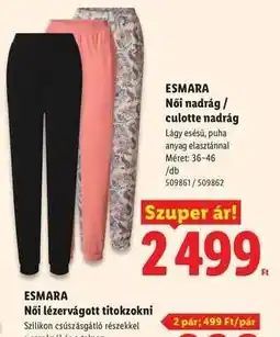 Lidl ESMARA Női nadrág / culotte nadrág ajánlat