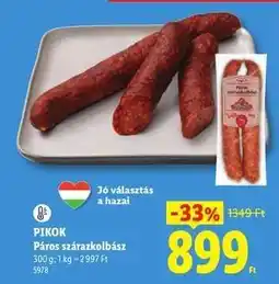 Lidl Pikok Páros szárazkolbász ajánlat