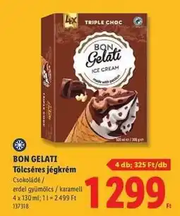 Lidl BON GELATI Tölcséres jégkrém ajánlat